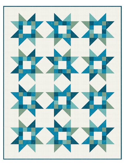 Quilty Stars Pdf Quilt Pattern Star Quilt Pattern Scrappy Etsy