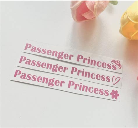 Passenger Princess Car Sticker Vinyl Decal Etsy