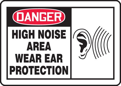 High Noise Area Osha Danger Safety Sign Mppe