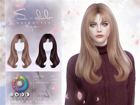 Bang Curly Hair Yuki By S Club Created For The Emily Cc Finds