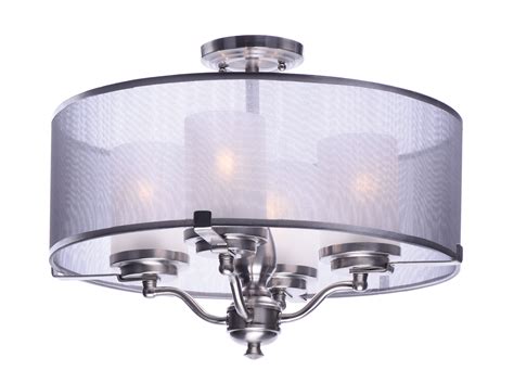 Ideal for ambient lighting in any space of the home of office, this flush mount has a white glass shade, which helps in even diffusion of light. Lucid 4-Light Semi-Flush Mount