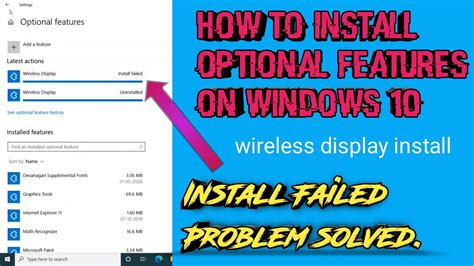 Windows 10 Optional Feature Installation Failed Problem Solution 100