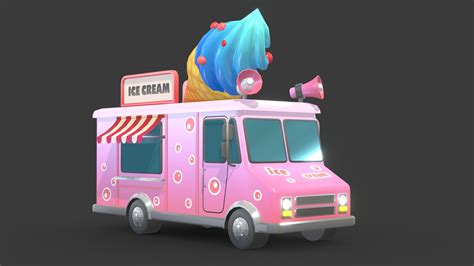 Ice Cream Truck Download Free 3d Model By Bogdan Streletskiy