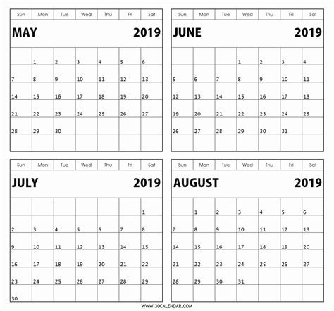 Month Printable Calendar Printable Templates
