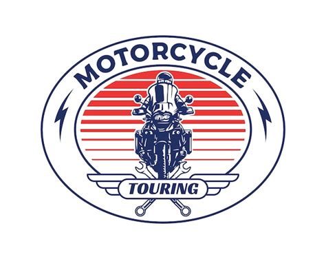 Insignia Del Logotipo Del Club De Motocicletas Dibujadas A Mano