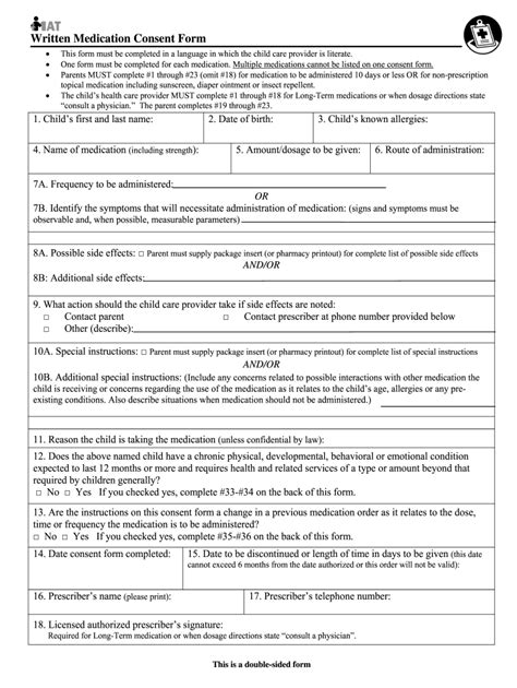 Ocfs Medication Administration Forms Daycare Fill Online Printable