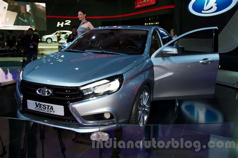 Lada Vesta Concept Front Left Three Quarter At The Moscow Motor Show 2014
