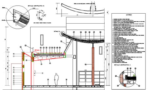 Ogee is a decorative combination of concave and convex curves. Construction details of curved roof garden dwg file - Cadbull
