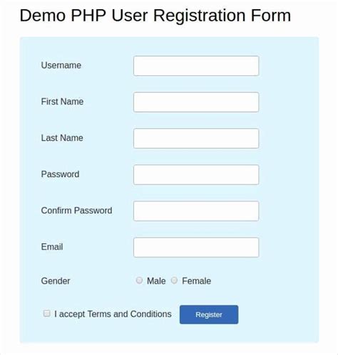 User Registration Form Template Psd Download Psd Gambaran