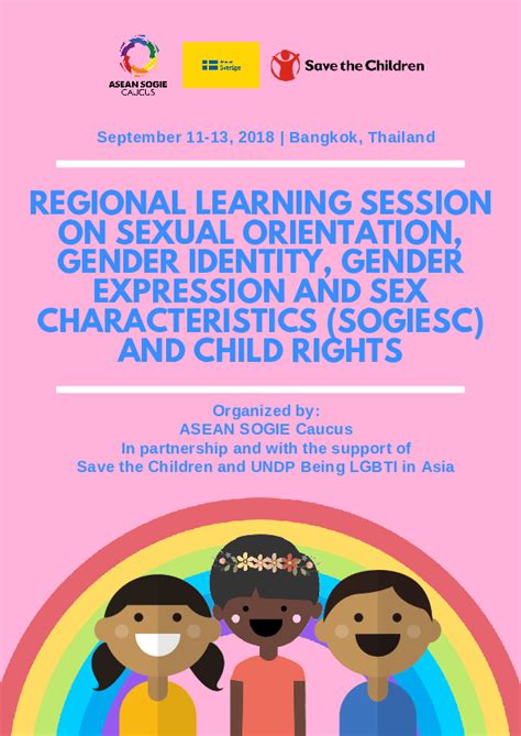 regional learning session on sexual orientation gender identity gender expression and sex