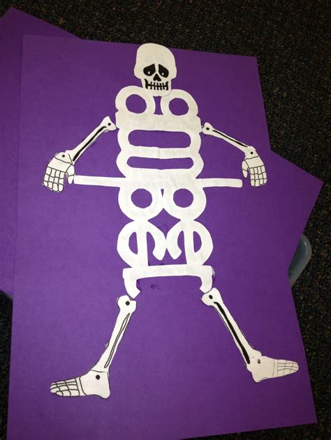 Halloween Skeleton Craft Using Childs Name Preschool Kids Crafts