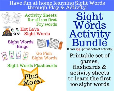 Super Fun Sight Word Board Games Flashcards Activity Sheets And More
