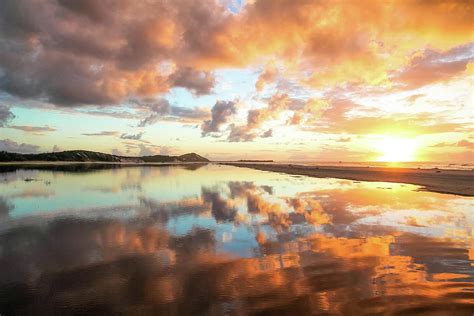 Sunset Beach Reflections Photograph By Keiran Lusk Pixels