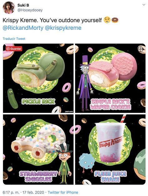 ¡soy Una Dona Krispy Kreme Lanza Una Línea De Donas De Rick And Morty