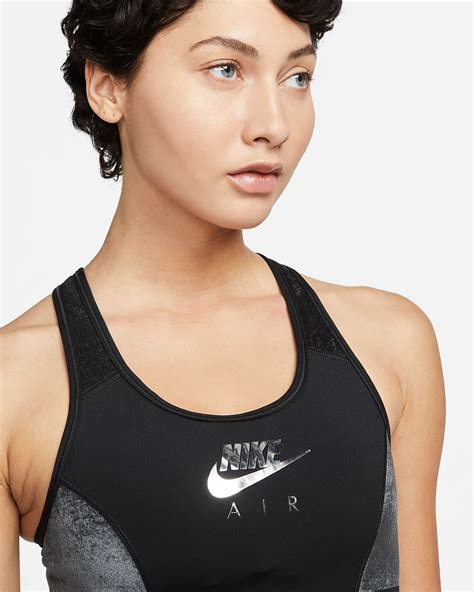 Nike Air Dri Fit Swoosh Womens Medium Support Non Padded Velour Sports
