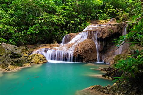 Water Cascades In Thailand Thailand Summer Tropics Rocks Asia