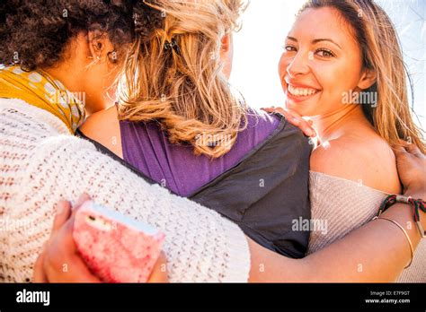 Women Standing Together Outdoors Stock Photo Alamy
