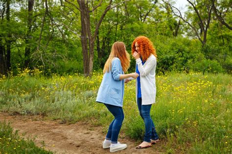 Girlfriends Laugh In Park High Quality People Images ~ Creative Market