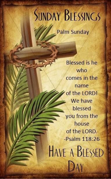 Sunday Blessings ️ Palm Sunday Quotes Jesus Sunday Prayer Good