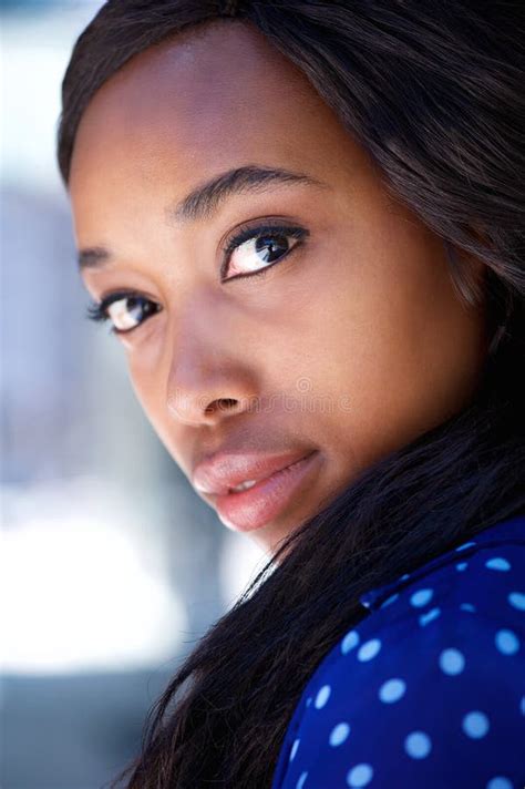 Attractive African American Model With Long Hair Stock Image Image Of