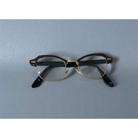 vintage 50 s browline eyeglasses by bauch and lomb free shipping thrilling gold g brown gold