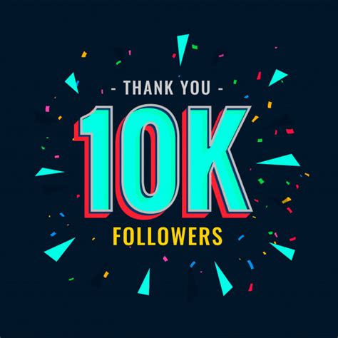 Free 10k Social Followers And Subscribers Template Free Vector Nohatcc