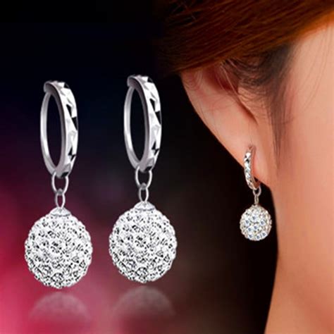 Ms Shambhala Luxury Crystal Teardrop Shaped Earrings Sparkle Princess