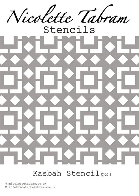 Kasbah Stencil For Furniture Moroccan Stencil Wall And Etsy