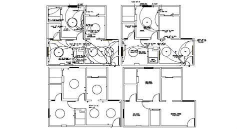 Single Storey 2 Bhk House Electrical Layout Plan Design Cadbull