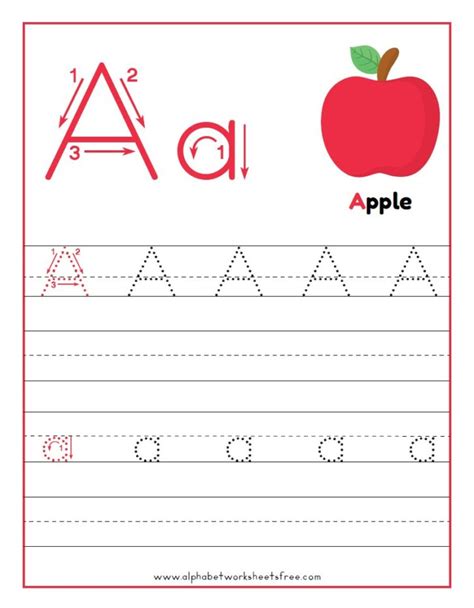 Tracing Letter A Worksheets