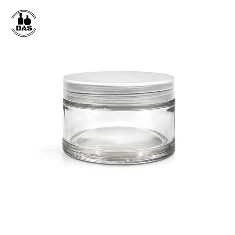 Clear Glass 0 25 Oz Thick Wall Balm Jars With White Foam Lined Smooth Lids China Jar Container