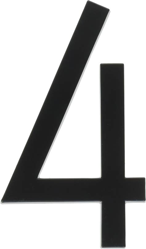 Hy Ko Products Fm 64 Floating House Number 4 Four 6″ High Black