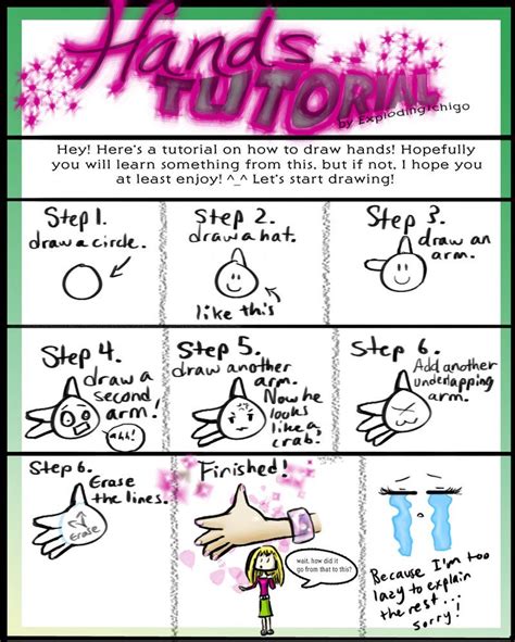 The Instructions For How To Draw Hands
