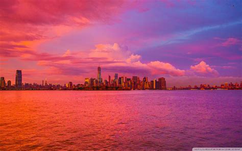 We have a lot of different topics like nature, abstract and a lot more. New York City Pink Sunset Ultra HD Desktop Background ...