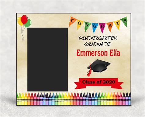 Personalized Kindergarten Graduation Picture Frame Class Of 2021