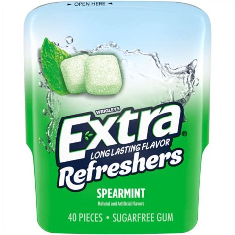 Extra Gum Refreshers Spearmint Sugar Free Chewing Gum Bottle 40 Ct QFC
