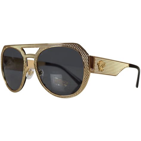 Versace Accessories Gold Frame Aviator Sunglasses For Men Lyst
