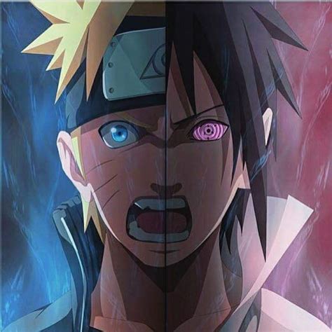 Naruto And Sasuke Half