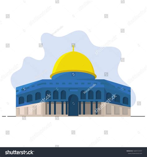 Illustration Images Al Aqsa Mosque เวกเตอร์สต็อก ปลอดค่าลิขสิทธิ์