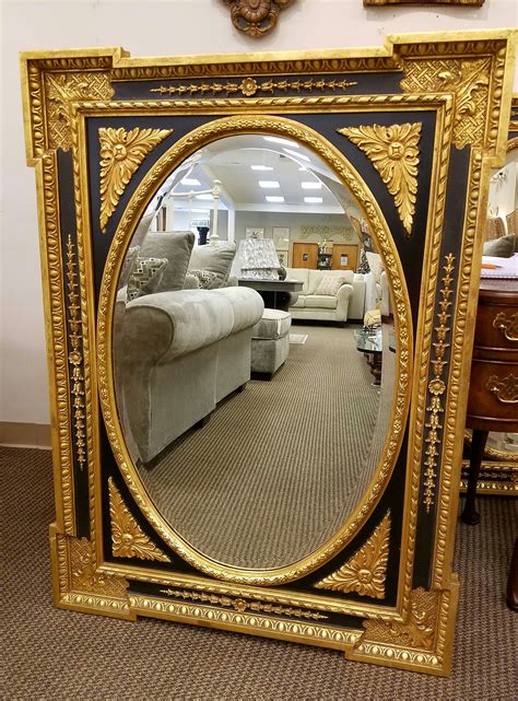 This Beautiful Black And Gold Ornate Framed Mirror Is From The Four