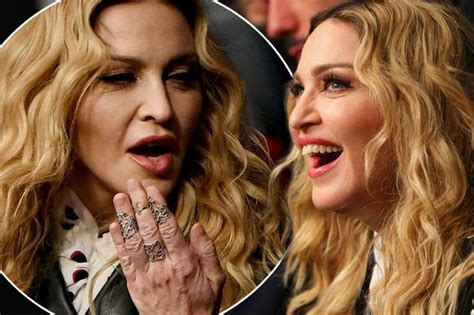 Madonnas Wrinkled Hands Give Away Her Real Age As She Attends Ufc 205