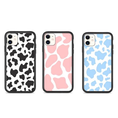 Cute Pastel Color Cow Print Protective Phone Case Iphone 13 Etsy