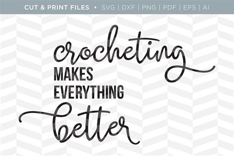 Crocheting SVG Cut/Print Files ~ Illustrations ~ Creative Market