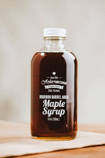 Bourbon Barrel Aged Maple Syrup Ackermann Maple Farm