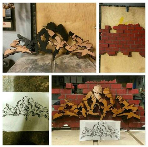 Maybe you would like to learn more about one of these? Graffiti woodworking art piece, custom made JWALK. Made ...