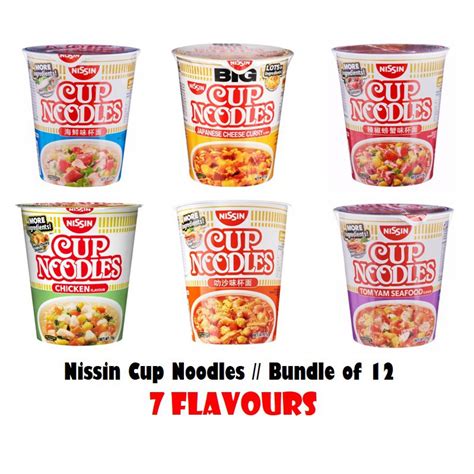 Nissin Cup Noodles 7 Flavours Bundle Of 12 Or 24 Shopee Singapore