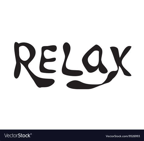 Relax Hand Drawn Lettering Royalty Free Vector Image