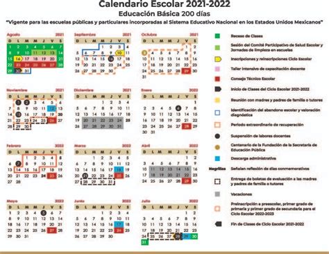 Es Oficial La Sep Publica Calendario Del Ciclo Escolar 2021 2022