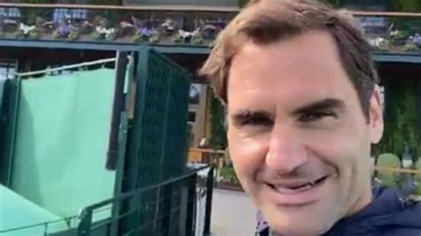 Roger Federer Takes Walk Around The Wimbledon Club On Last Middle