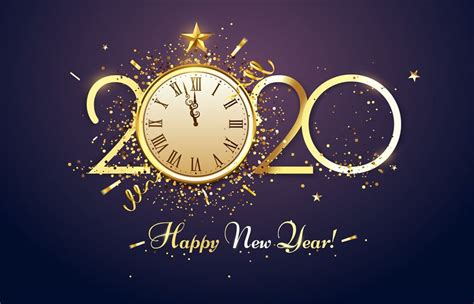 Such as new york, london, dubai and abu dhabi and more. Happy 2020 New Year. Party countdown clock with golden ...